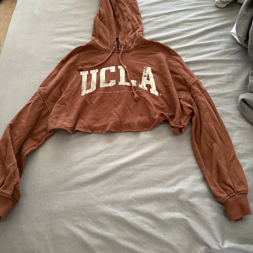 H&M Brown Cropped sweatshirt